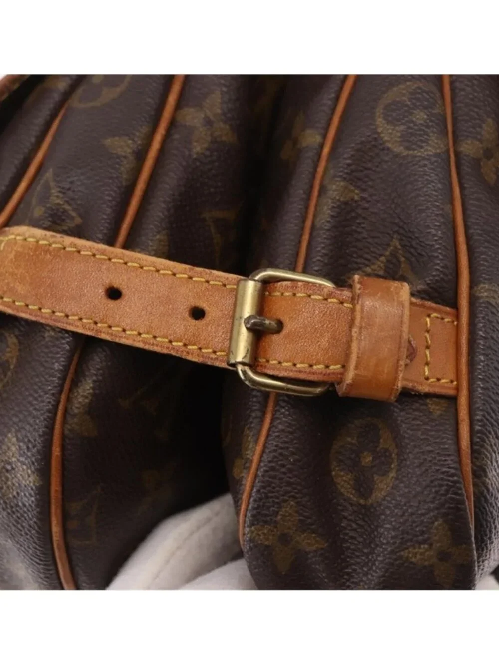 Authentic LOUIS VUITTON Monogram Saumur 30 Shoulder Bag M42256 LV